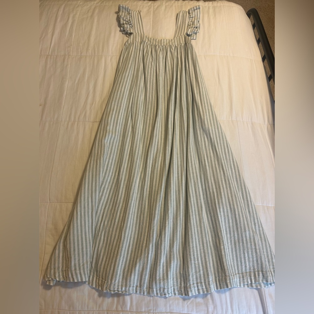 Light Green Striped Maxi dress - Women